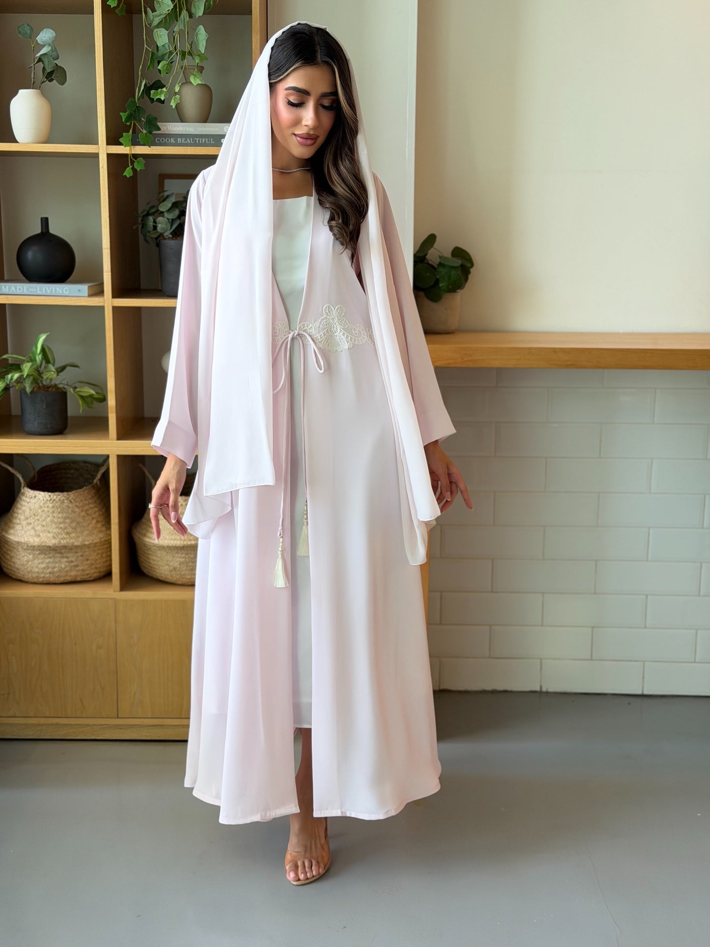 AT536 Pink Abaya