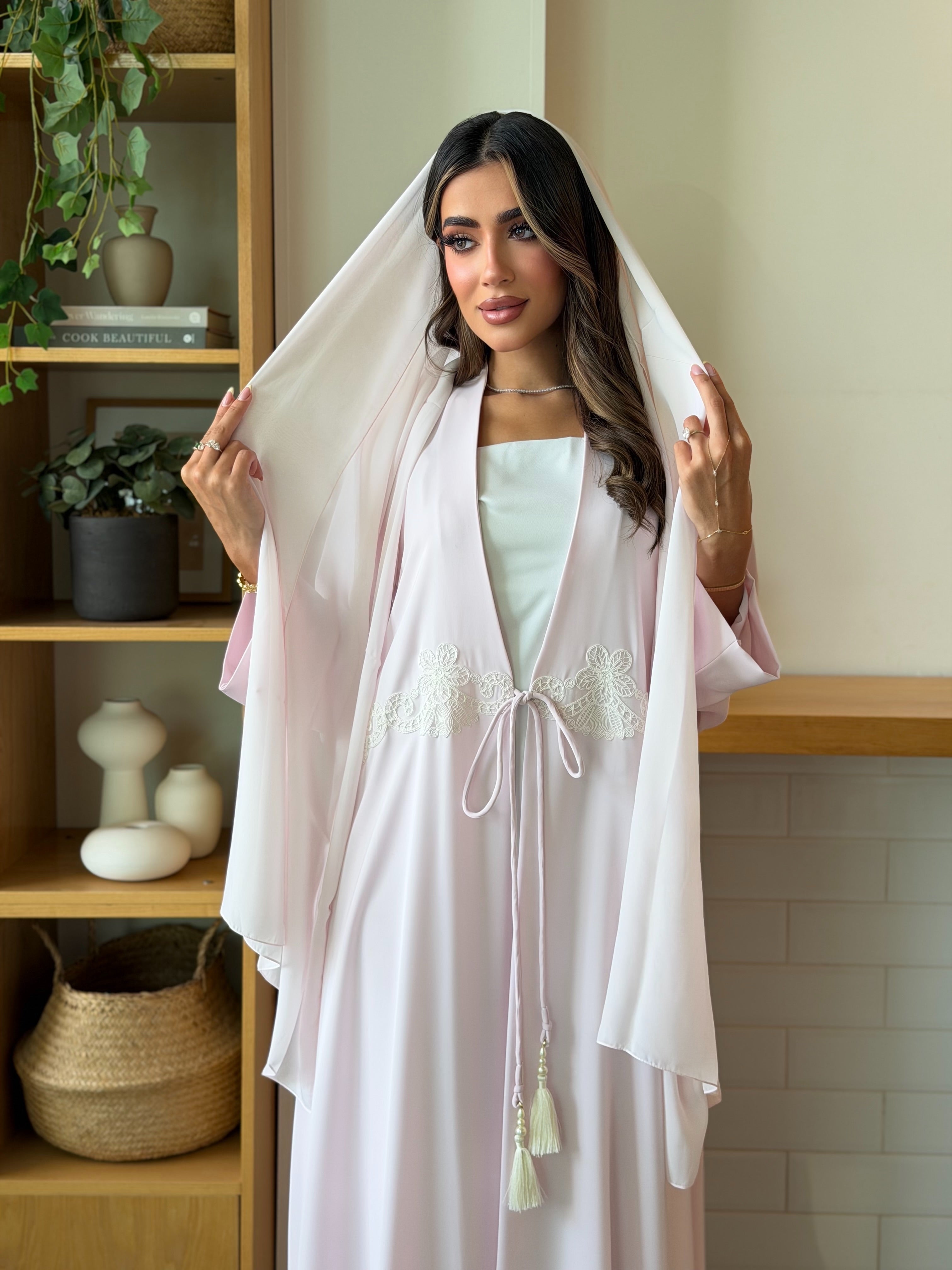 AT536 Pink Abaya