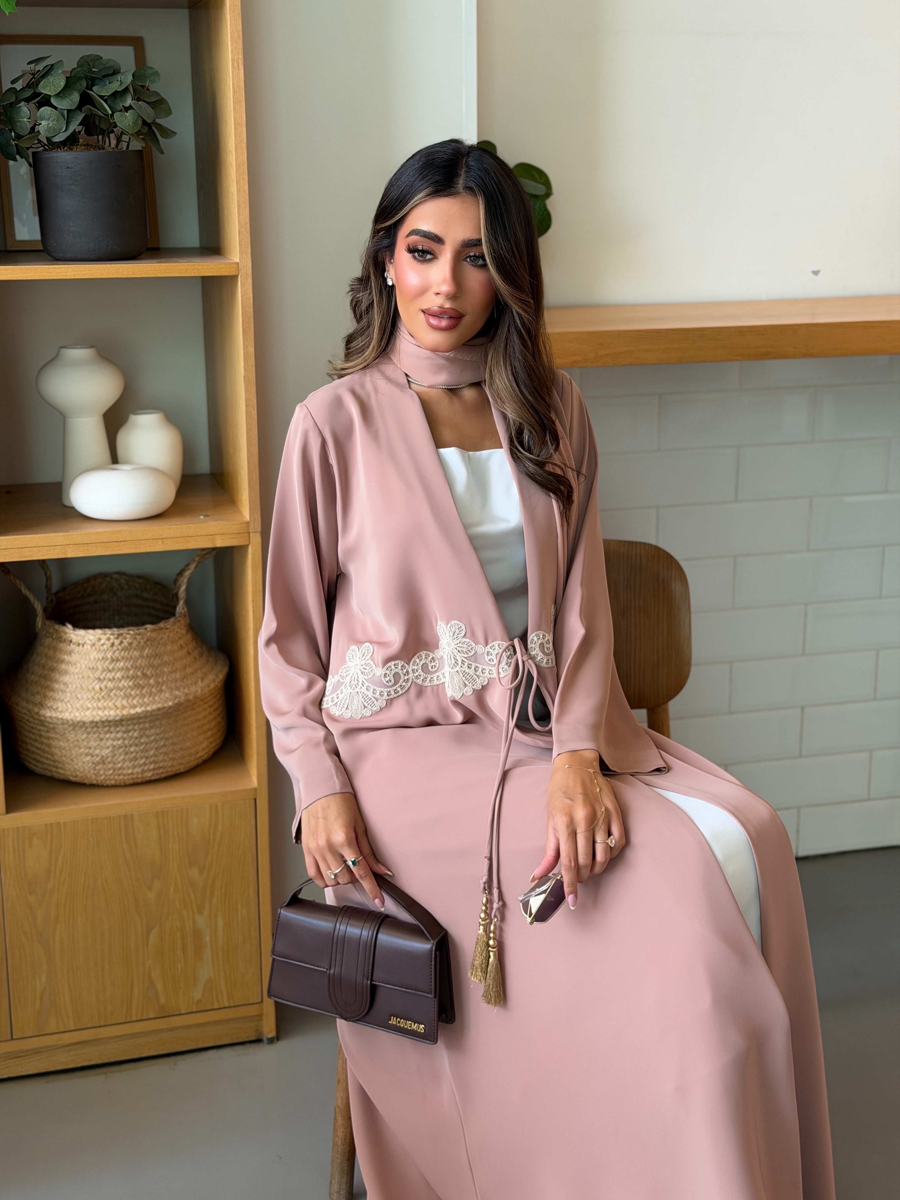 AT538 Dusty Rose Abaya
