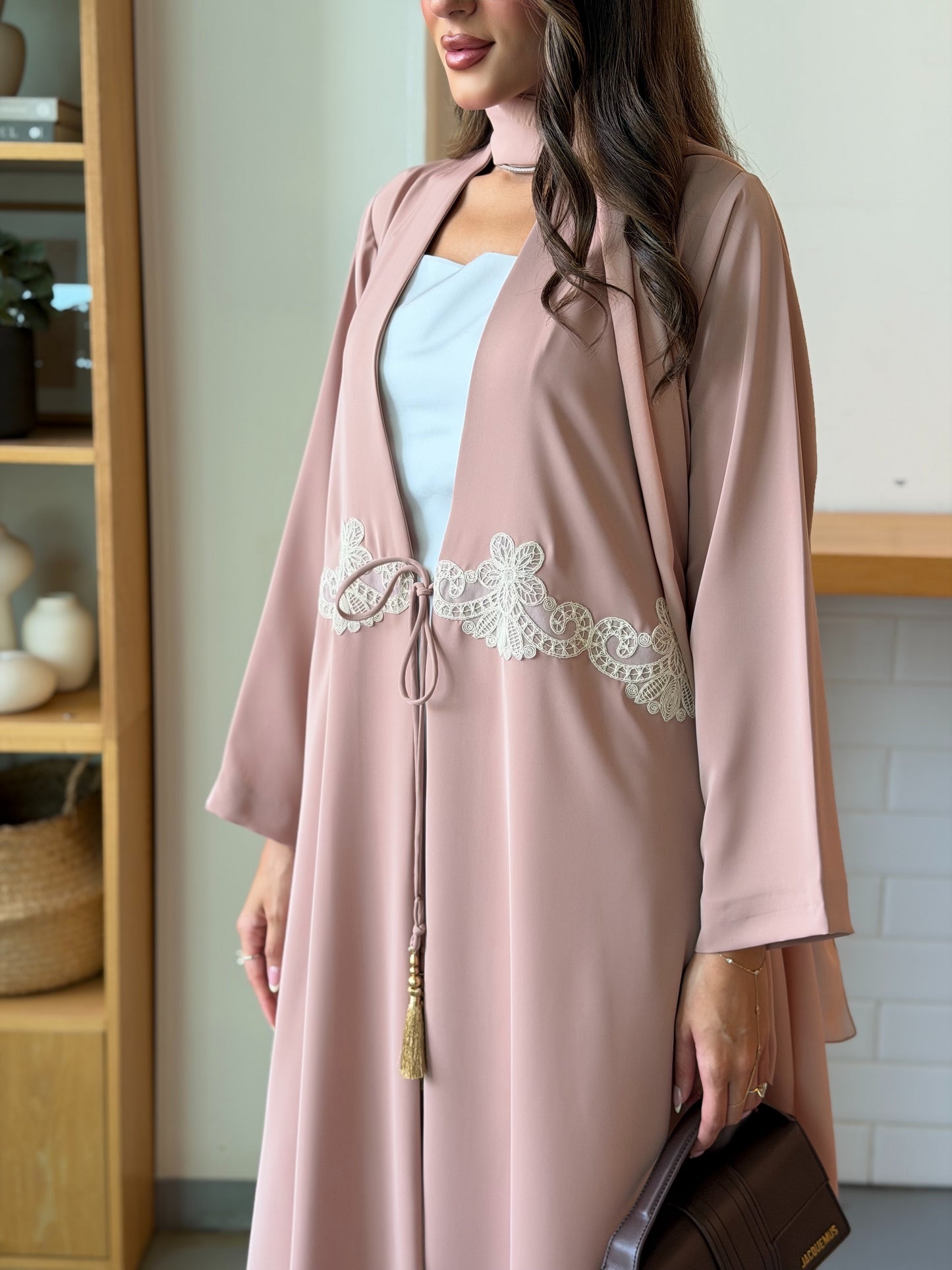 AT538 Dusty Rose Abaya