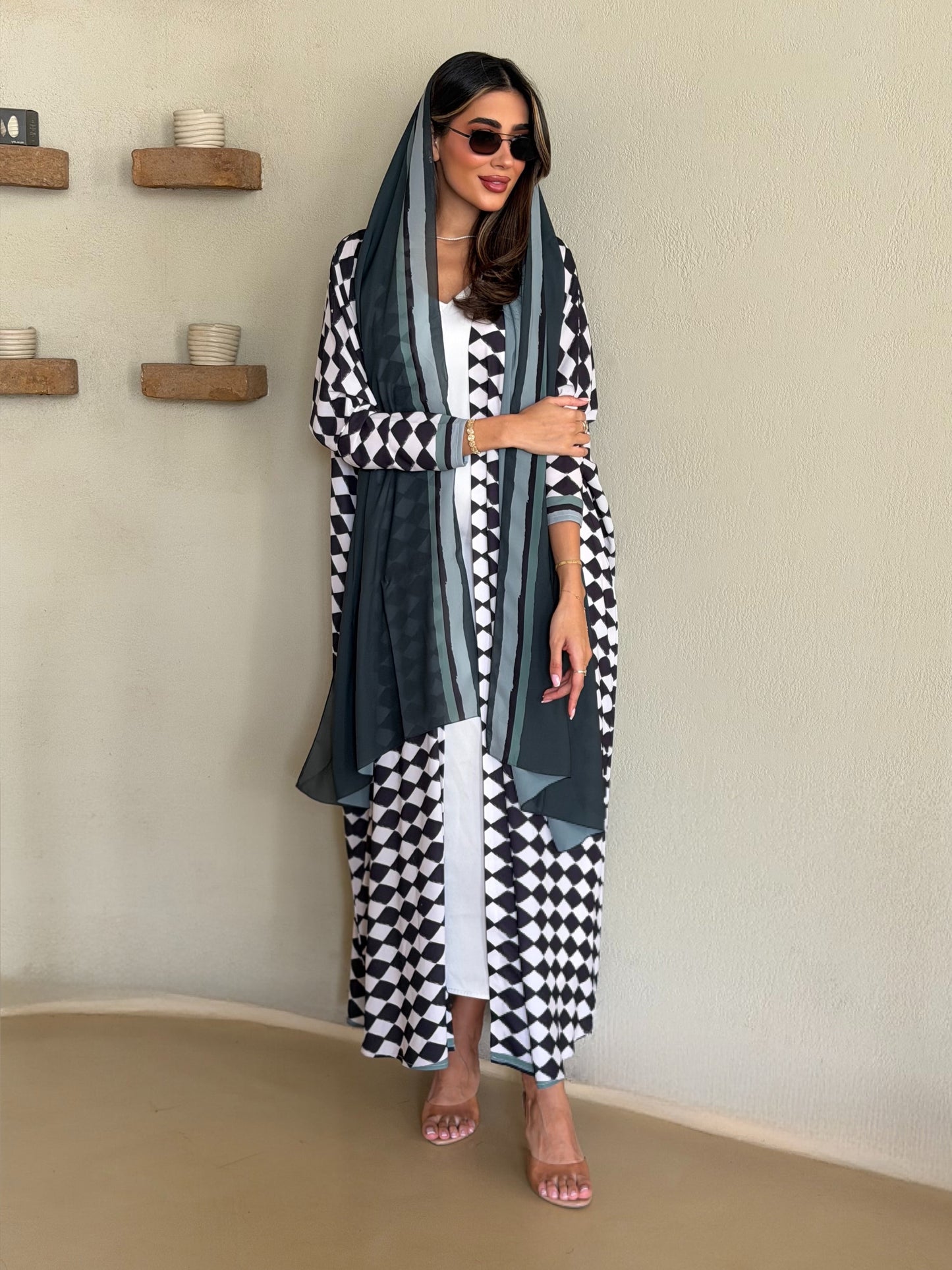 AT545 Half Bisht Geometric