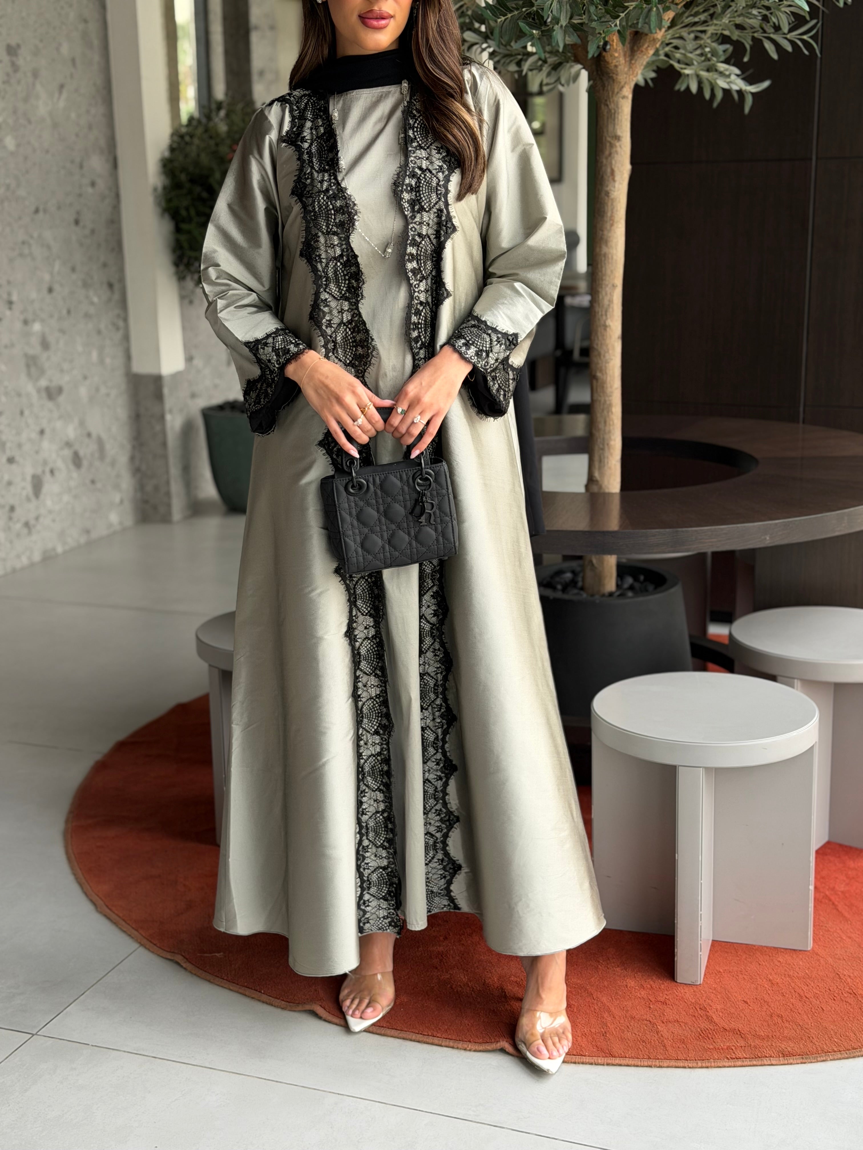 AT516 A- Cut Set Abaya with scarf