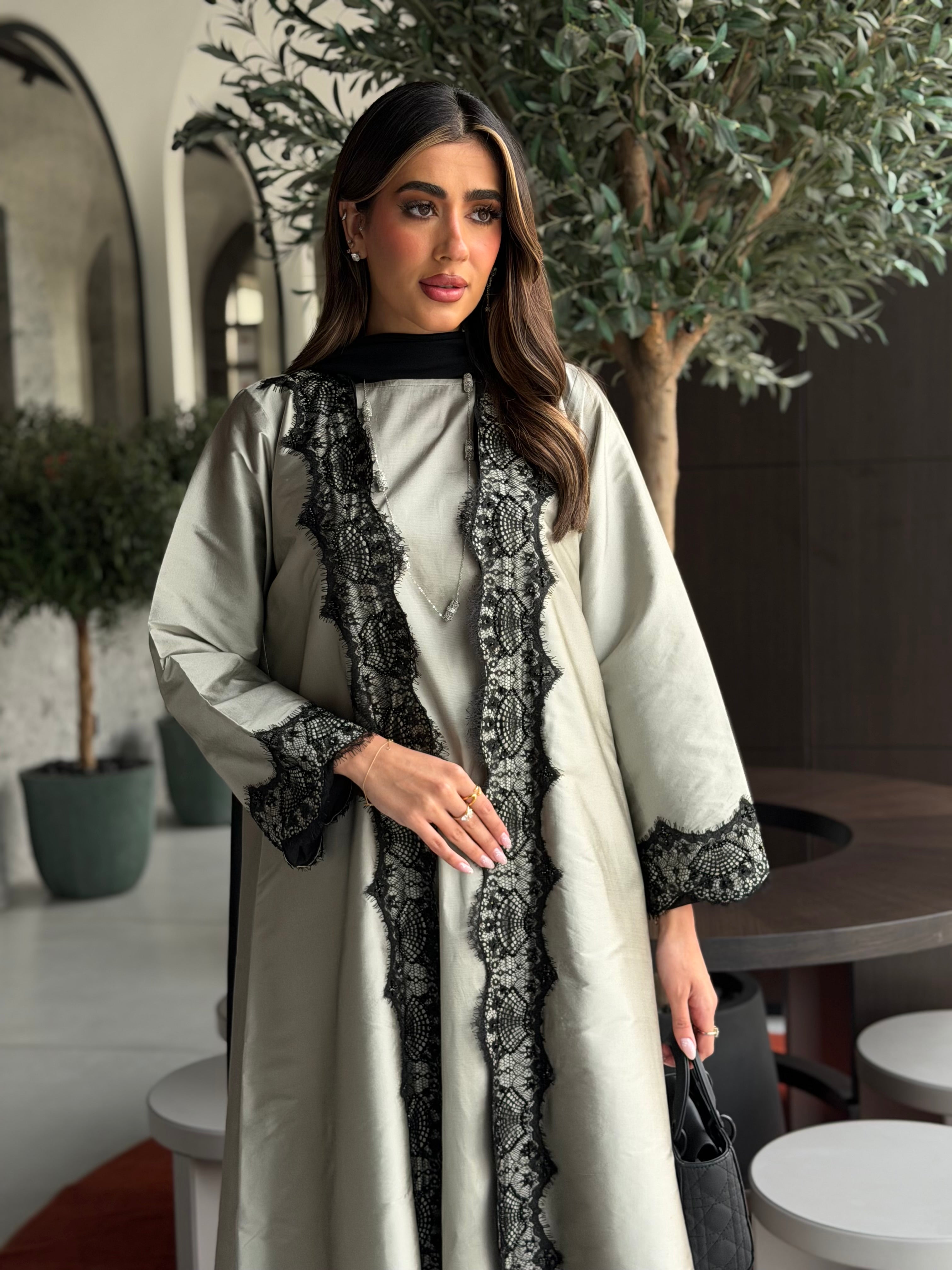 AT516 A- Cut Set Abaya with scarf