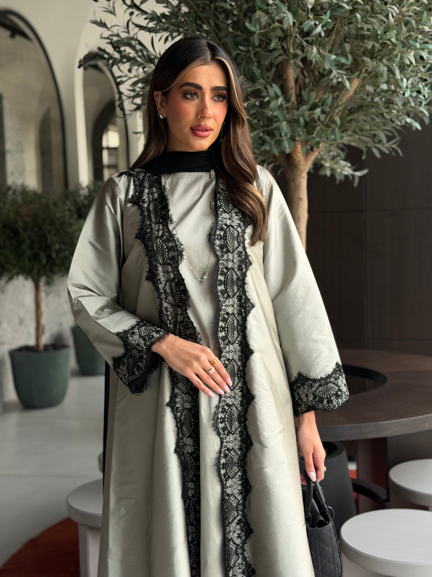 AT516 A- Cut Set Abaya with scarf