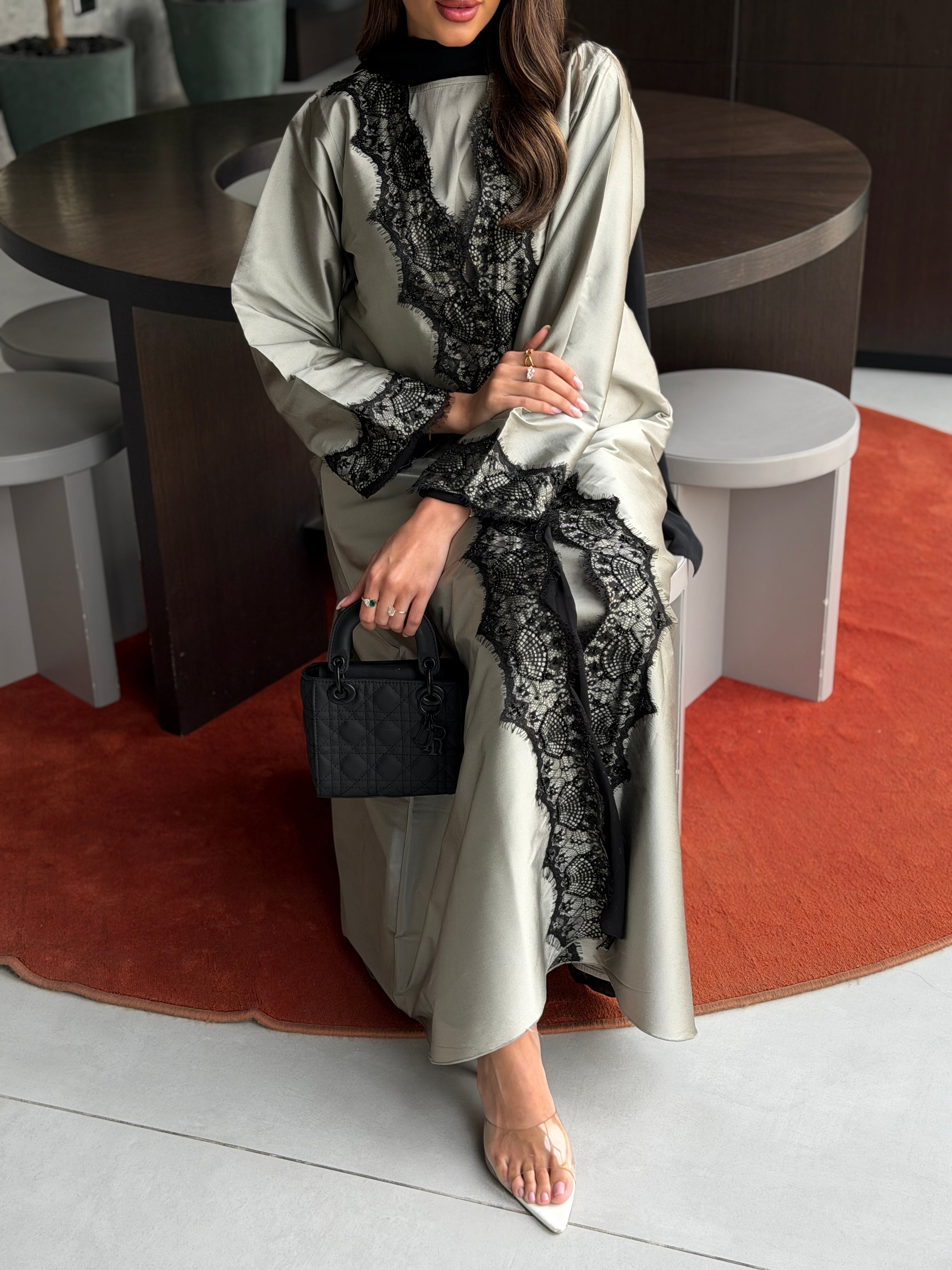 AT516 A- Cut Set Abaya with scarf