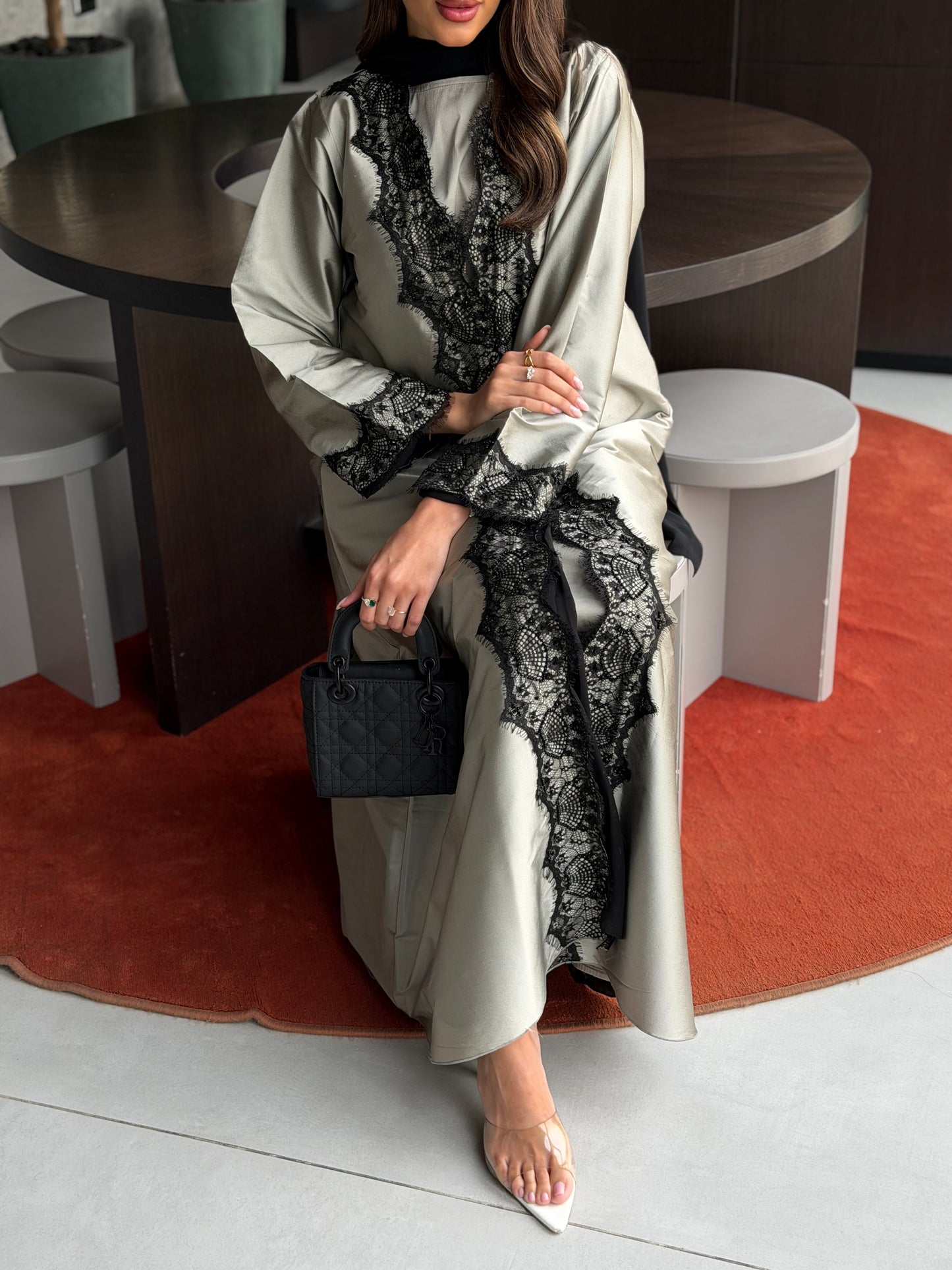 AT516 A- Cut Set Abaya with scarf