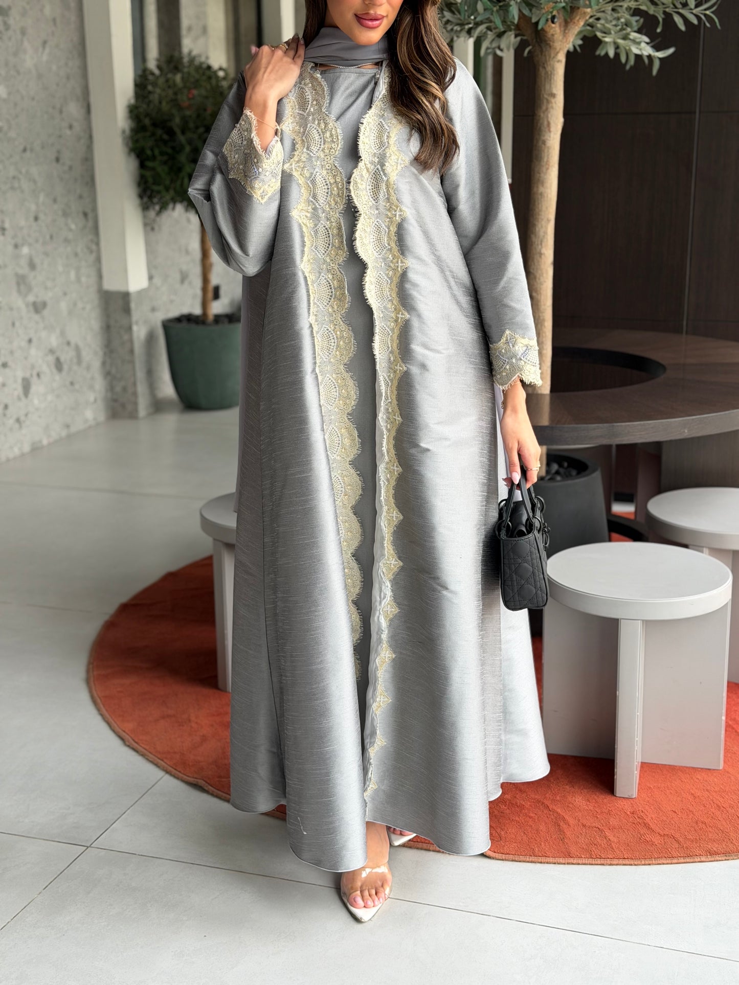 AT511 A- Cut Set Abaya with scarf