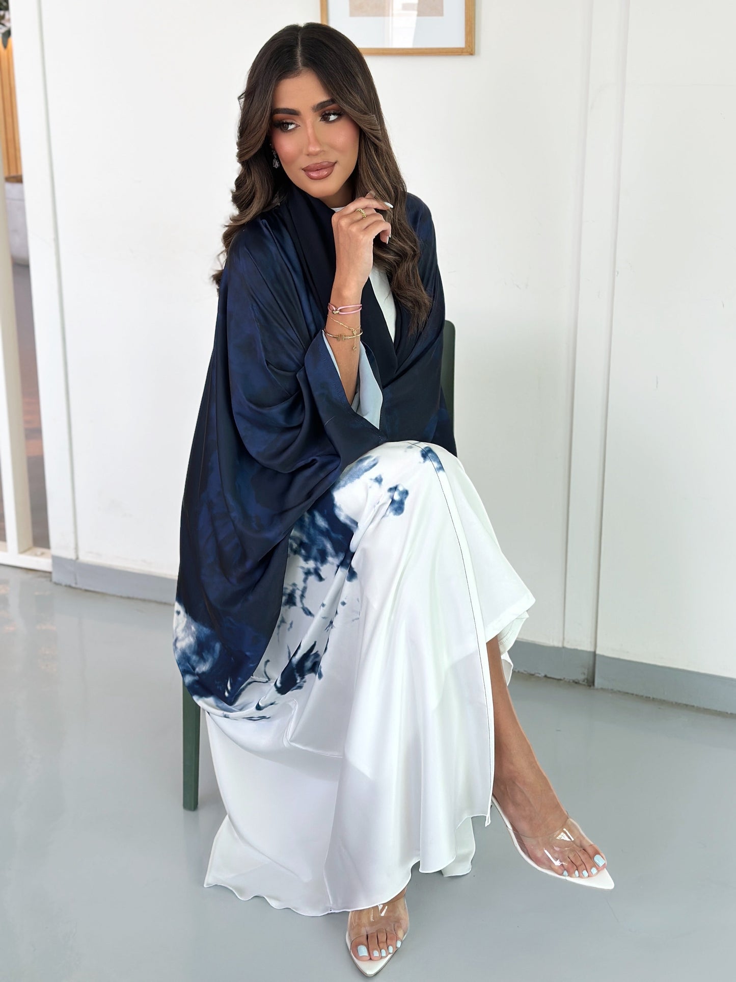 FN031 (Ready to Ship) summery ombré Abaya