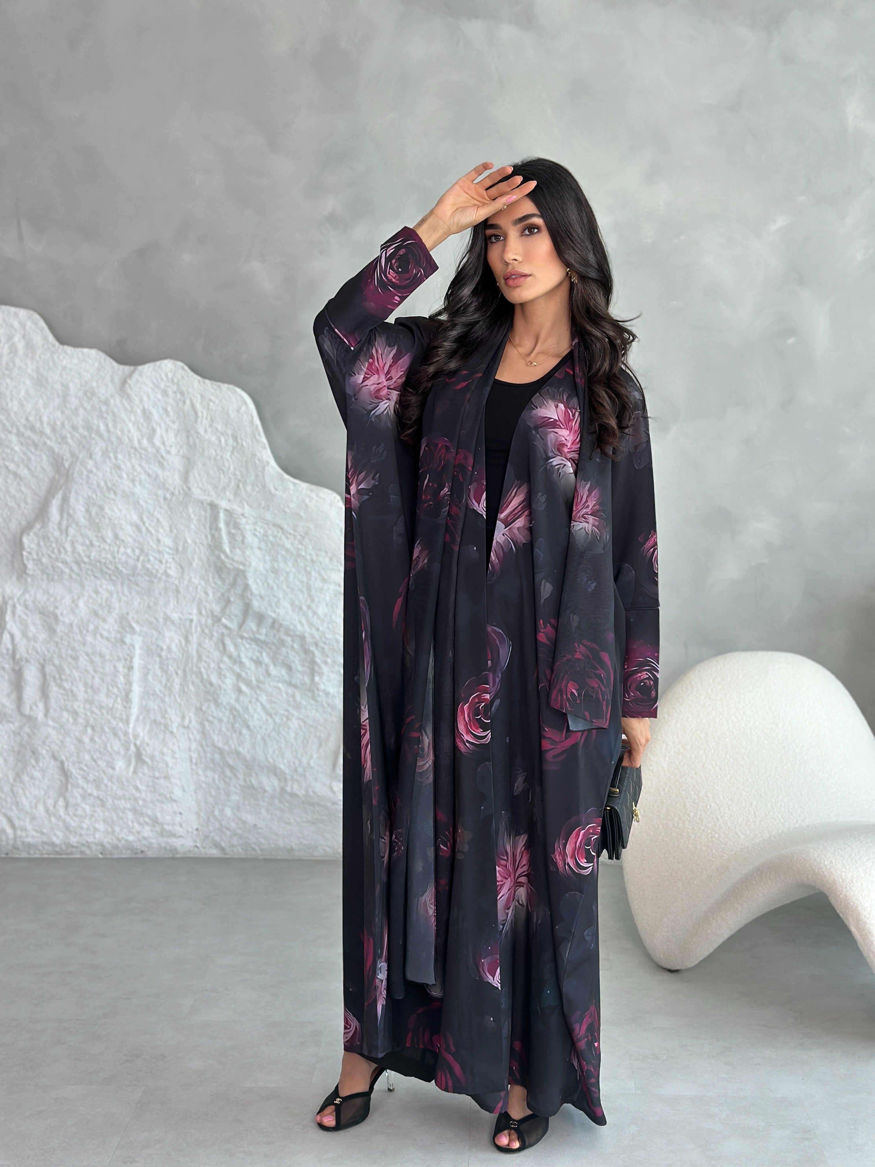 AT443 Print Abaya