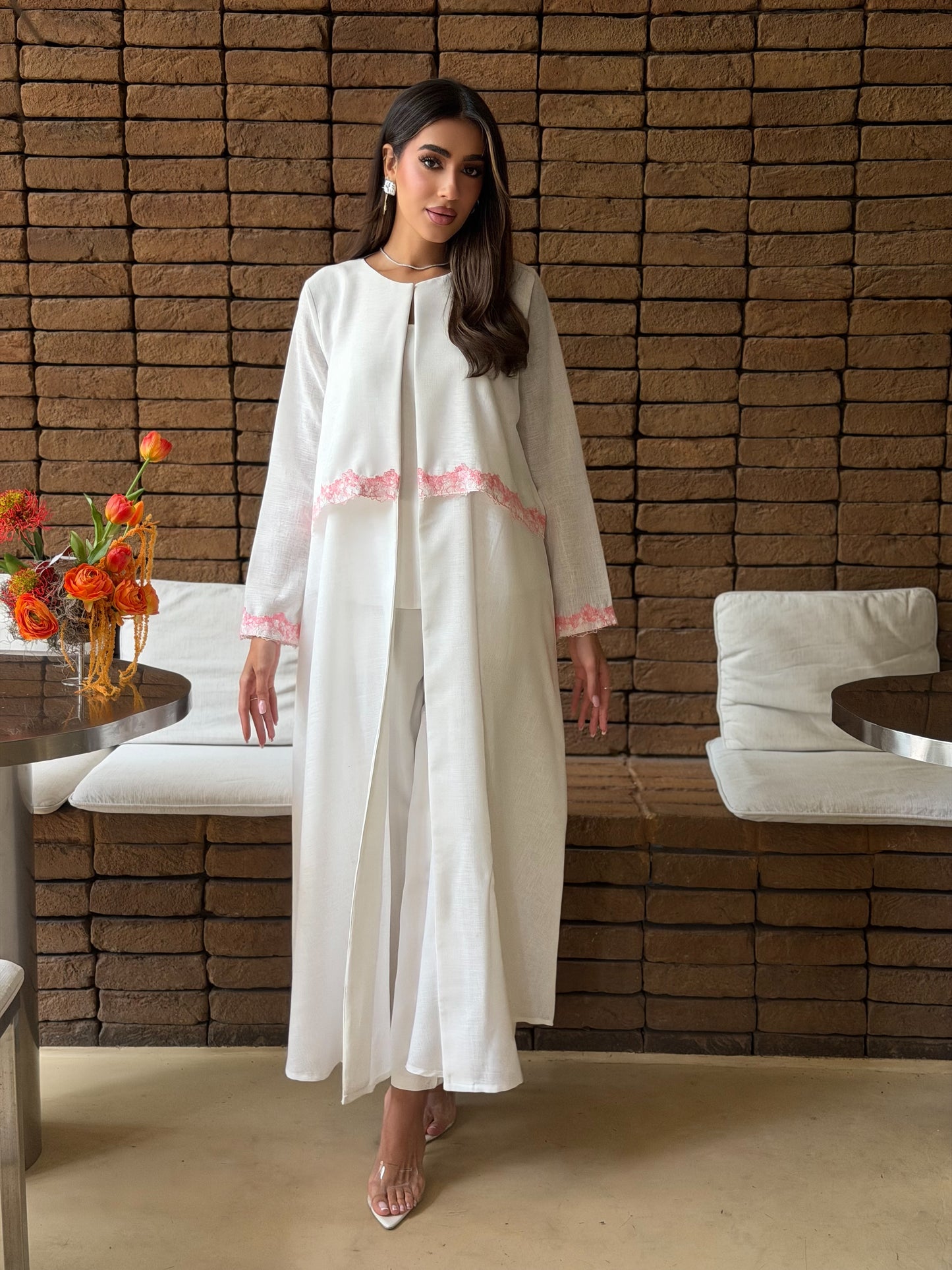 AT570 off white  Lenin Abaya