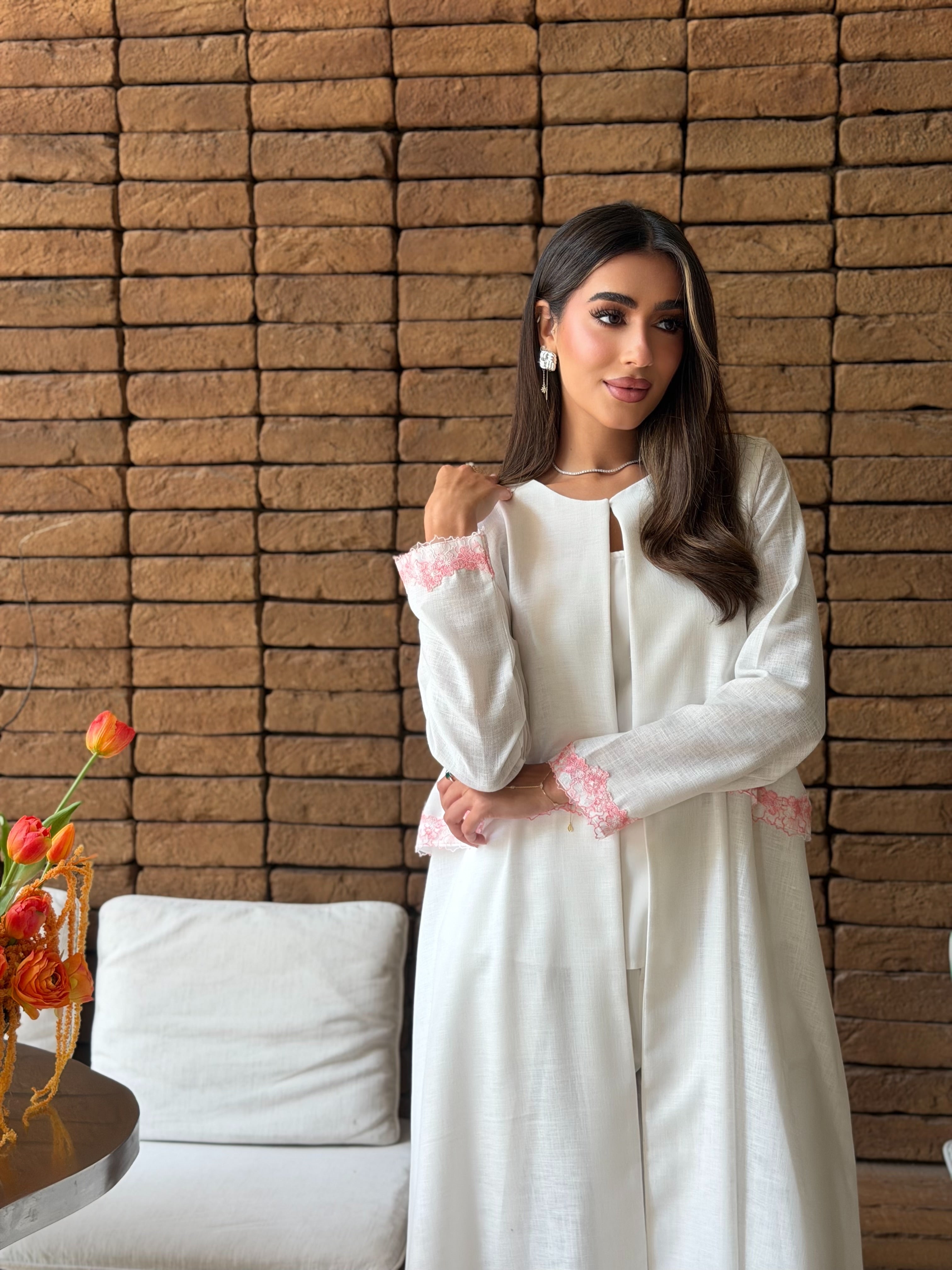 AT570 off white  Lenin Abaya