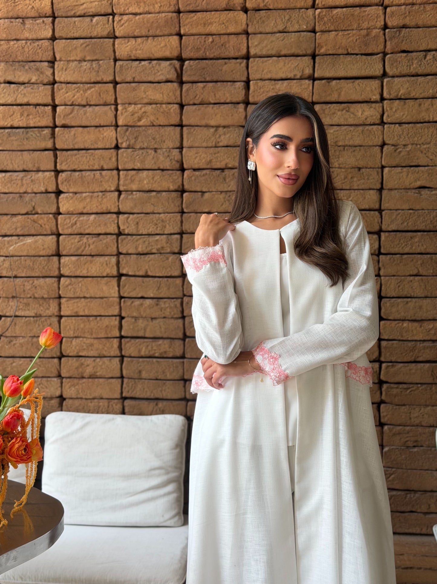 AT570 off white  Lenin Abaya